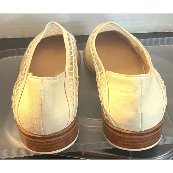 Kelsi Dagger Brooklyn Women's Cream Leather Mesh Loafers Size 9 Medium. - Picture 3 of 11